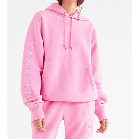 champion sweatshirt light pink